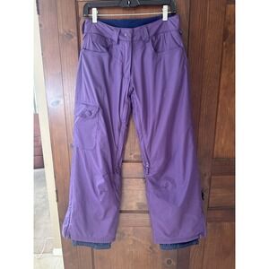 Powder Room Core Women's Ski Pants XS Purple & Blue w/belt Thermolite
